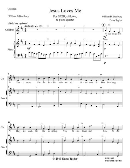 Jesus Loves Me Children And Satb Scores Page 2