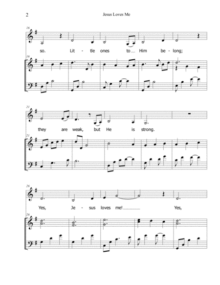 Jesus Loves Me Low Alto Solo With Piano Page 2