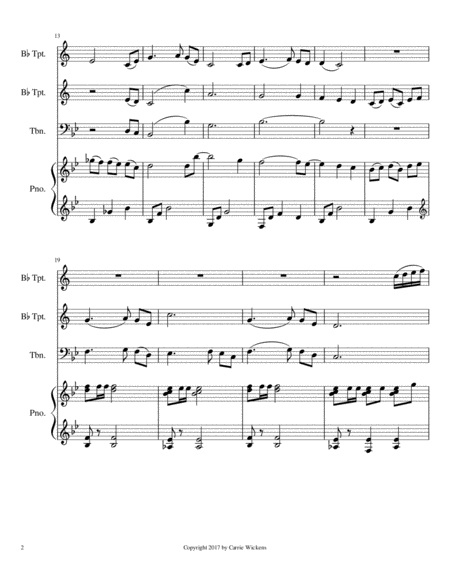 Jesus Paid It All Brass Trio Page 2