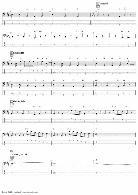 Jesus Queen John Deacon Complete And Accurate Bass Transcription Whit Tab Page 2