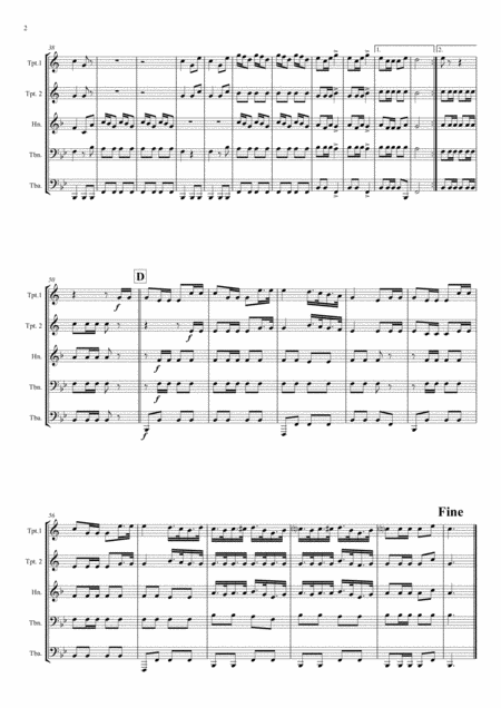 Jgerchor From Der Freischtz Brass Quintet Page 2