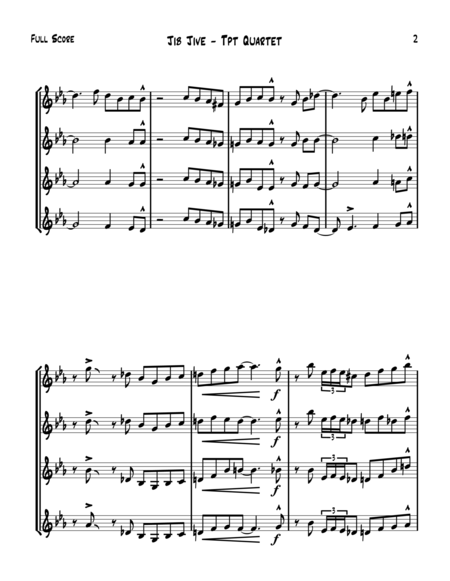 Jib Jive Jazz Trumpet Quartet Page 2