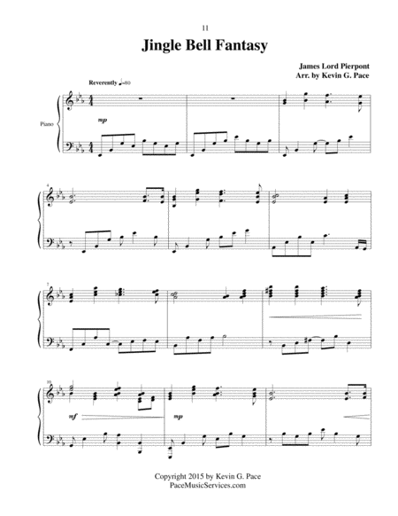 Jingle Bell Fantasy Advanced Piano Solo Page 2