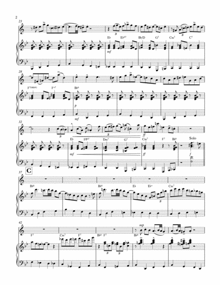 Jingle Bells For Clarinet Or Soprano Sax Solo With Piano Accompaniment Up Tempo Swing Page 2