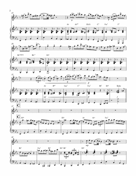 Jingle Bells For Flute Solo With Piano Accompaniment Up Tempo Swing Page 2