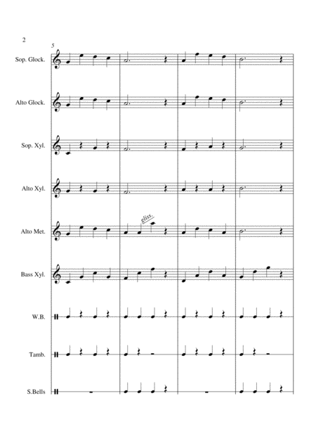 Jingle Bells For Orff Ensemble Page 2