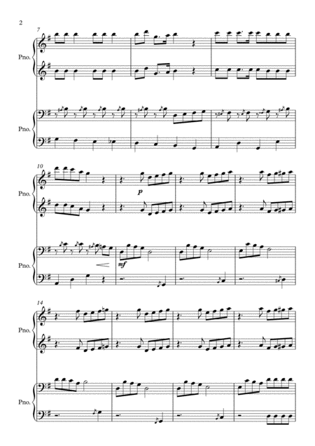 Jingle Bells For Piano Duet Page 2