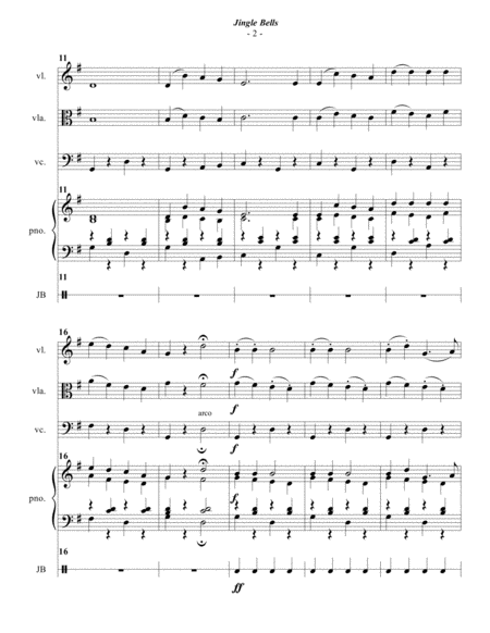 Jingle Bells For Piano Quartet Page 2