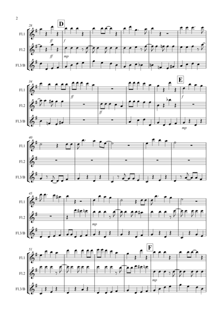 Jingle Bells Jazzy Style For Flute Trio Page 2