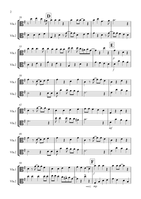 Jingle Bells Jazzy Style For Viola Duet Page 2