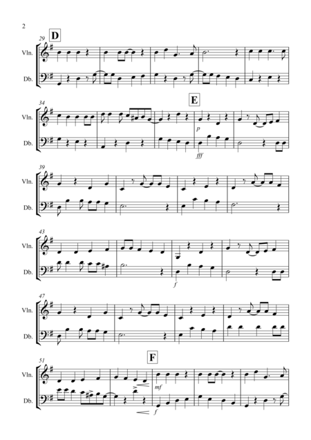 Jingle Bells Jazzy Style For Violin And Double Bass Duet Page 2