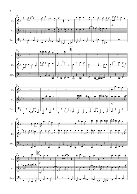 Jingle Bells Jazzy Style For Wind Trio Page 2