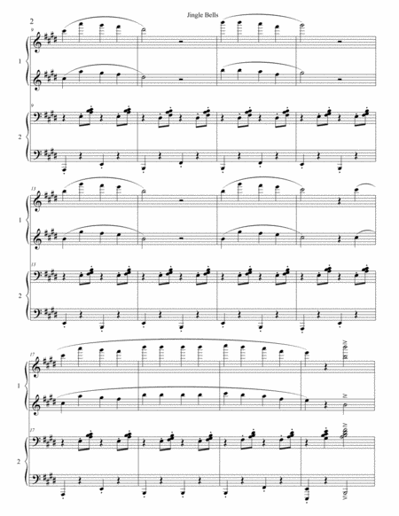 Jingle Bells Piano Four Hands Page 2