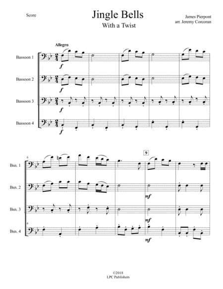 Jingle Bells With A Twist For Bassoon Quartet Page 2