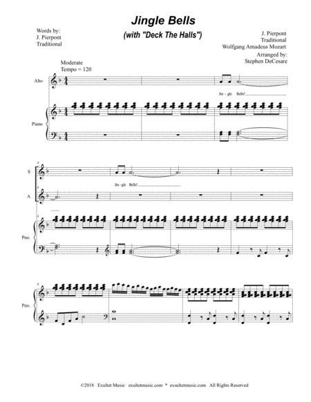 Jingle Bells With Deck The Halls Duet For Soprano And Alto Solo Page 2