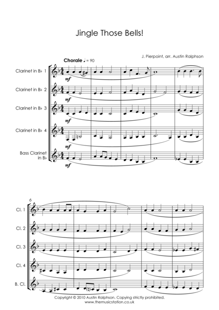Jingle Those Bells Clarinet Quintet Page 2