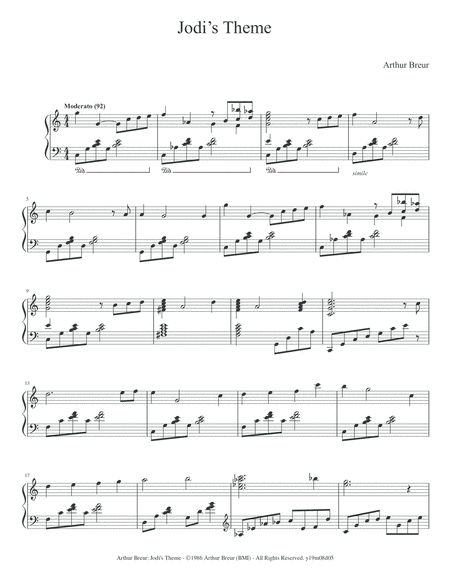 Jodis Theme Piano Solo Page 2