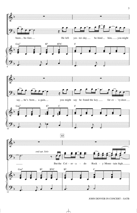 John Denver In Concert Arr Alan Billingsley Page 2