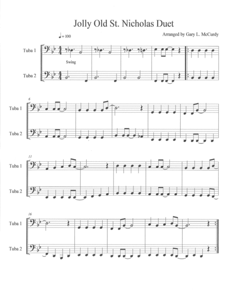 Jolly Ol Saint Nicholas Tuba Duet Page 2