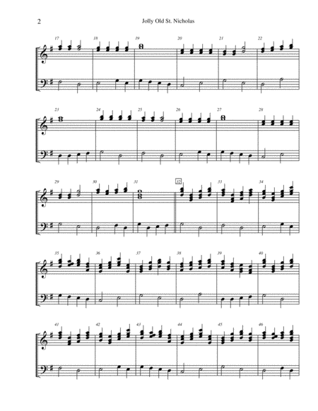 Jolly Old St Nicholas For 3 Octave Handbell Choir Page 2