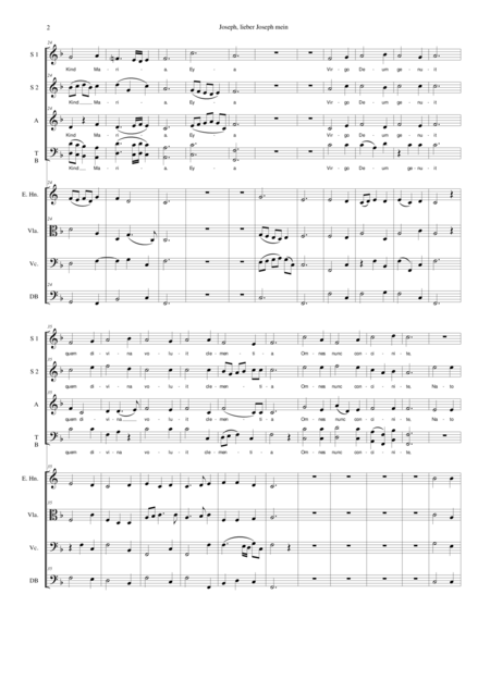 Josef Lieber Josef Mein For Choir And Low Instruments Page 2
