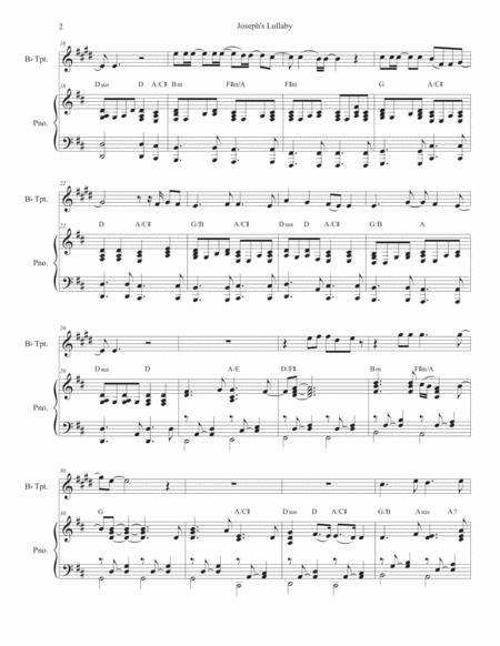 Joseph Lullaby Bb Trumpet Solo And Piano Page 2