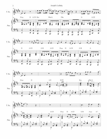 Joseph Lullaby Tenor Saxophone And Piano Page 2