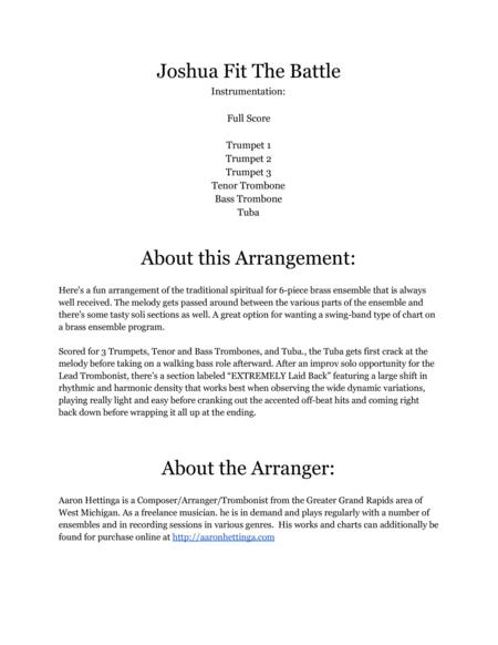 Joshua Fit The Battle Swingin Mixed Brass Sextet Page 2