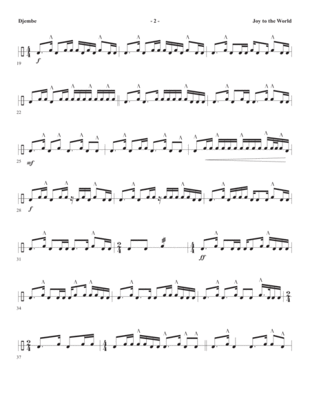 Joy To The World Arr Heather Sorenson Djembe Page 2