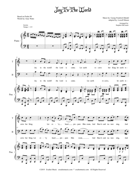 Joy To The World Duet For Tenor And Bass Solo Page 2