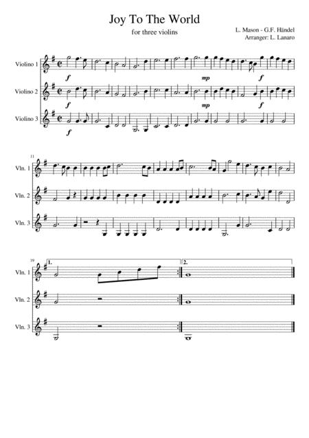 Joy To The World Easy Violin Trio Page 2