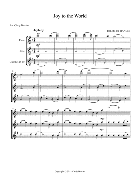 Joy To The World For Flute Oboe And Clarinet Page 2