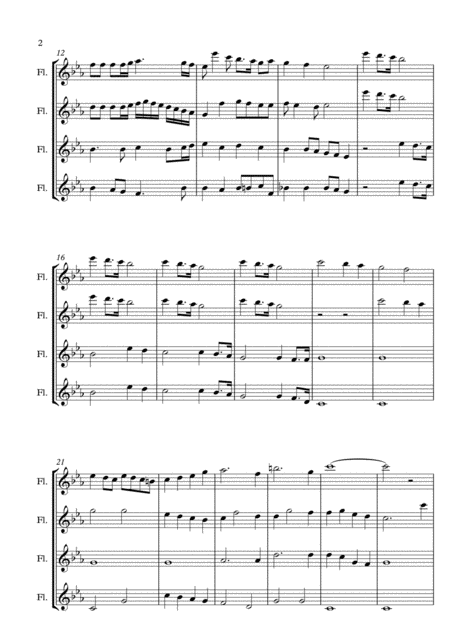 Joy To The World For Flute Quartet Page 2