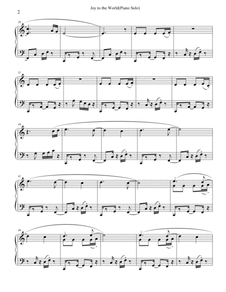 Joy To The World Solo Piano Page 2