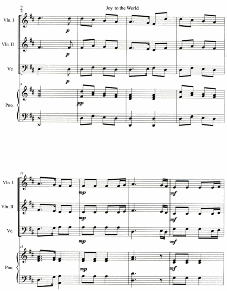 Joy To The World String Quartet Page 2