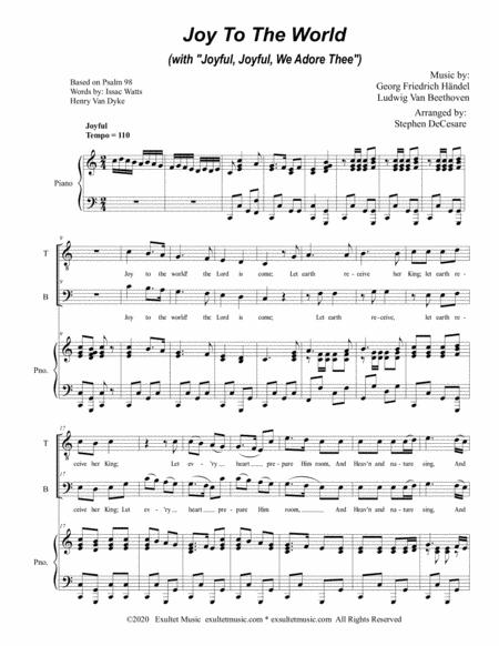 Joy To The World With Joyful Joyful We Adore Thee Duet For Tenor And Bass Solo Page 2