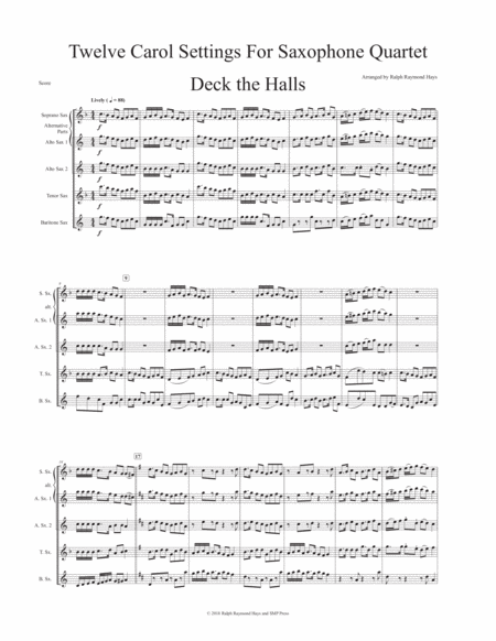 Joyful Christmas Twelve Carol Settings For Saxophone Quartet Satb Or Aatb Page 2