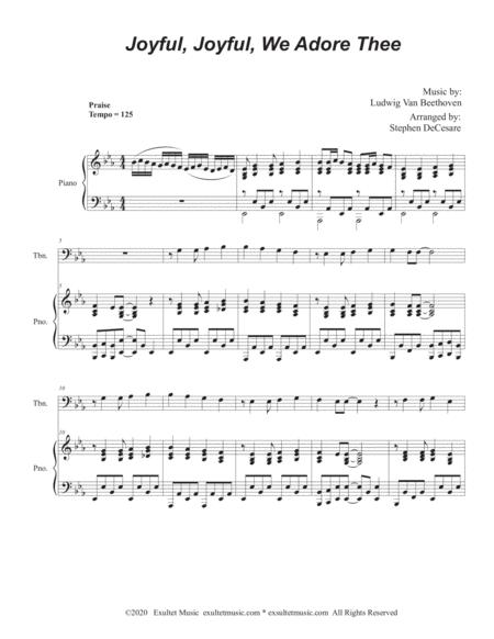 Joyful Joyful We Adore Thee For Trombone Solo And Piano Page 2