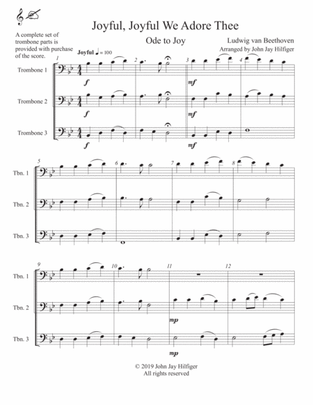 Joyful Joyful We Adore Thee For Trombone Trio Page 2