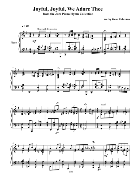 Joyful Joyful We Adore Thee From The Jazz Piano Collection Page 2