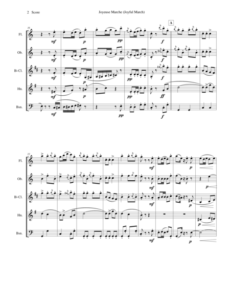 Joyful March Set For Woodwind Quintet Chabrier Joyeuse Marche Page 2