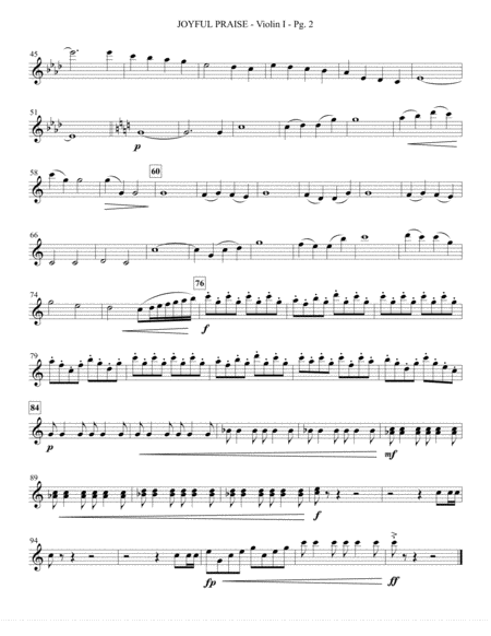 Joyful Praise Violin 1 Page 2