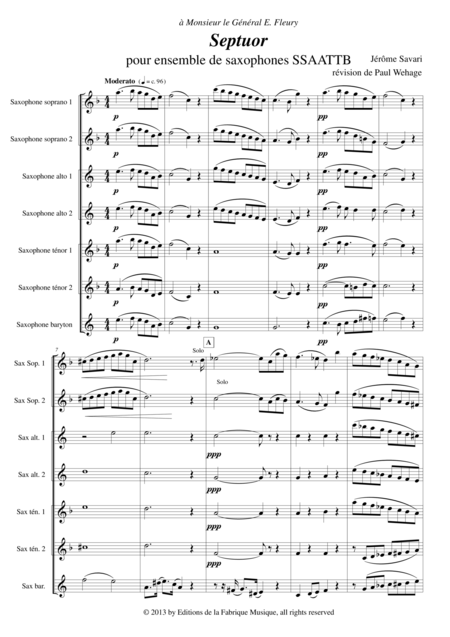 Jrme Savari Septet For Ssaattb Saxophone Septet Page 2