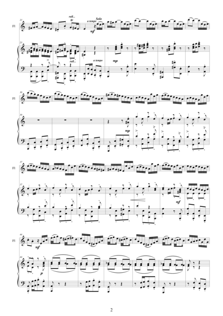 Js Bach Concerto In A Minor Bwv 1041 Version For Flute And Piano Page 2