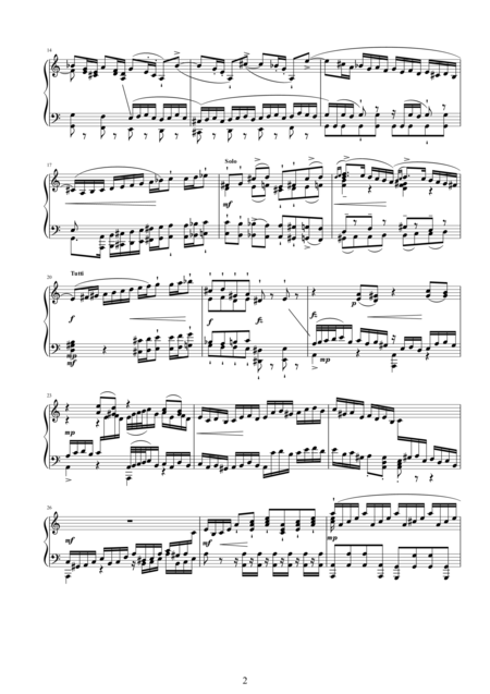 Js Bach Concerto No 1 In D Minor Bwv1052 1 Allegro Piano Version Page 2