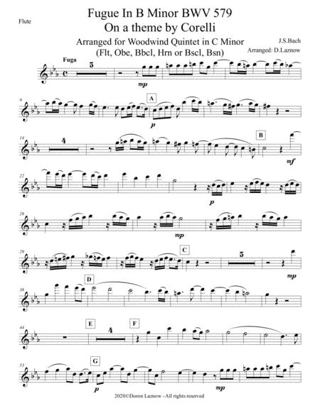 Js Bach Fugue In B Minor Bwv 579 Woodwind Quintet Page 2