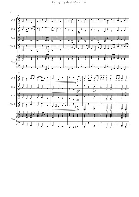 Jupiter Hymn For Clarinet Quartet Page 2