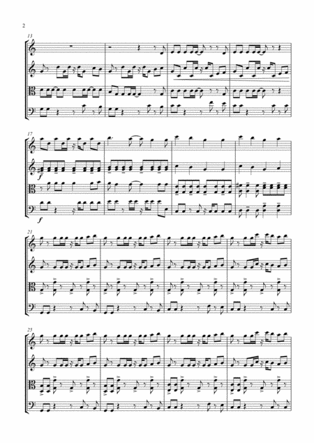 Just Cant Get Enough String Quartet Page 2