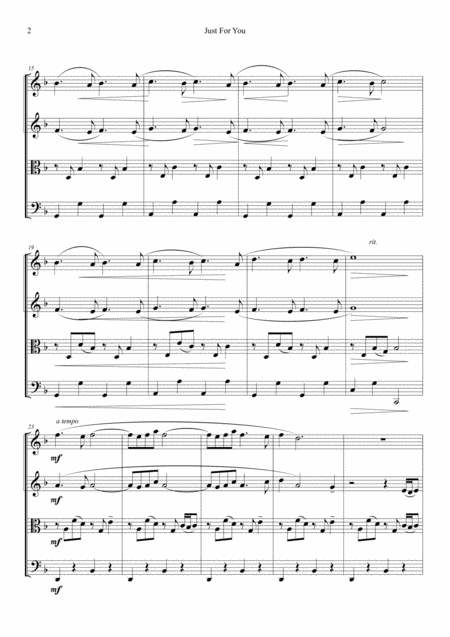 Just For You Melancholy String Quartet Page 2