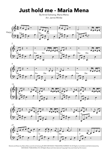 Just Hold Me Harp Solo Page 2